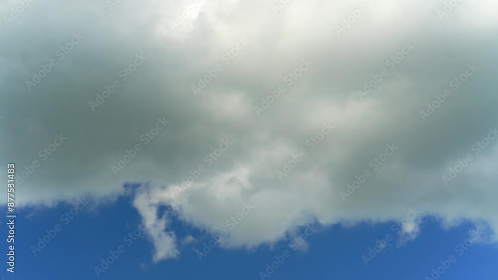 Floating fluffy clouds. Beautiful sunny blue sky with wispy smoky white cumulus and cirrus on different layers. Timelapse. Floating fluffy clouds. Beautiful sunny blue sky with wispy smoky white cumulus and cirrus on different layers. Timelapse.