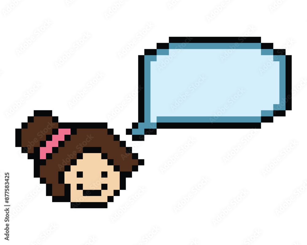 Vector Cute pixel 8bit character woman with chat blank say talk vector decoration 8 bit female girl think speak discuss idea chat box cartoon pixel game png vector. Vector Cute pixel 8bit character woman with chat blank say talk vector decoration 8 bit female girl think speak discuss idea chat box cartoon pixel game png vector.