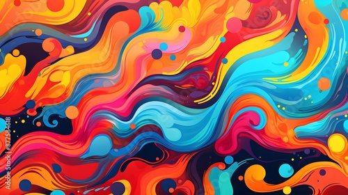 Vibrant Abstract Liquid Art BAckground Wallpaper