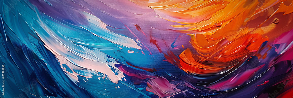 Vibrant Abstract Brushstroke Painting Vibrant Abstract Brushstroke Painting