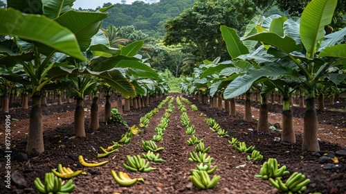 Banana Plantation in Tropical Paradise