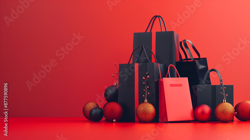 Generative AI. Black Friday advertising banner 
