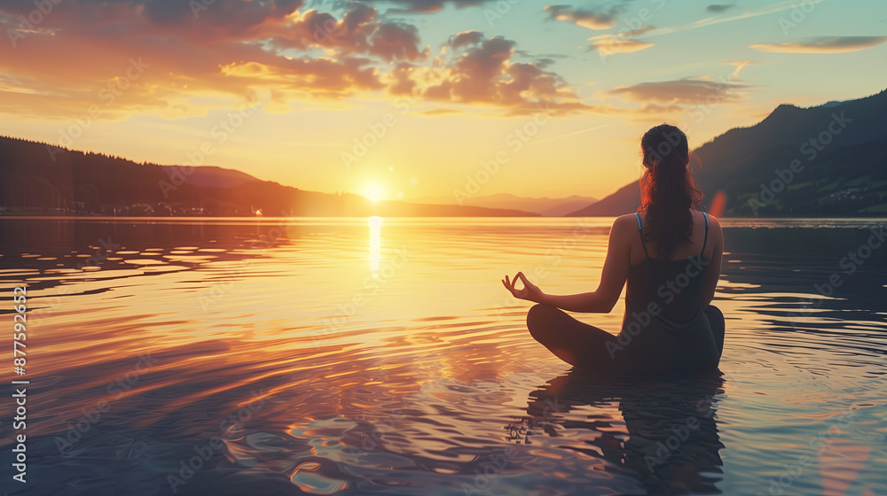 Generative AI. Meditation harmony self-love, peace of mind Generative AI. Meditation harmony self-love, peace of mind