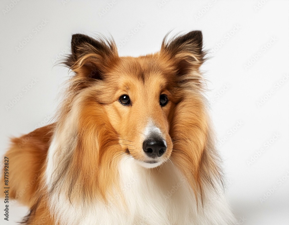 Collie on a white background Collie on a white background