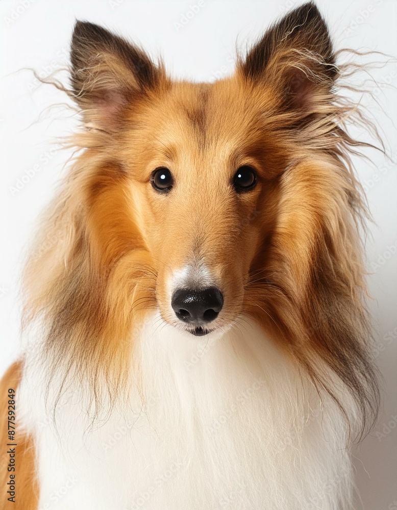 Collie on a white background Collie on a white background