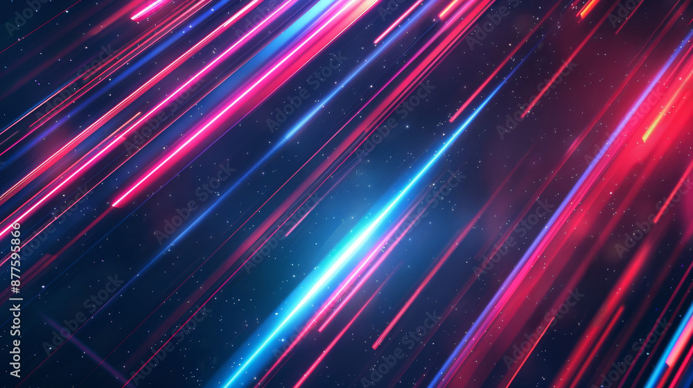 Abstract background with colorful glowing lines, red and blue colors, futuristic design Abstract background with colorful glowing lines, red and blue colors, futuristic design
