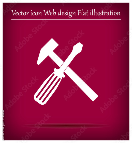 vector illustration on red background
