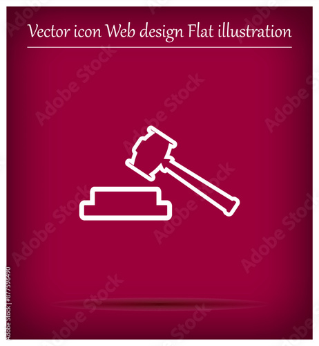 vector illustration on red background