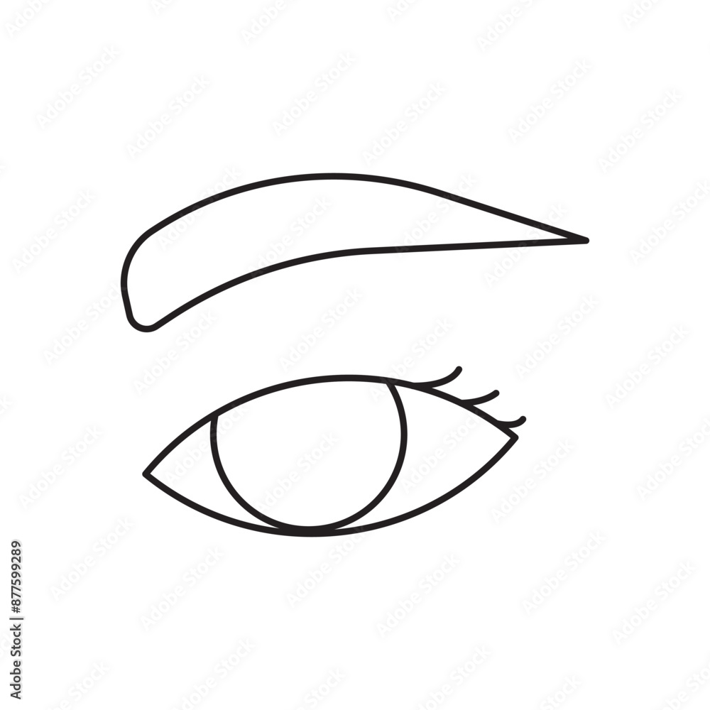 Eyebrow icon design, isolated on white background, vector illustration Eyebrow icon design, isolated on white background, vector illustration