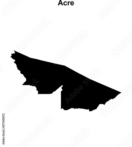 Acre state blank outline map