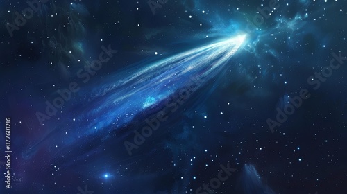 Halley Comet Flies Over The Event Horizon In Deep Space photo