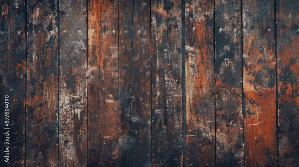 A wooden background with a lot of splatters and stains A wooden background with a lot of splatters and stains