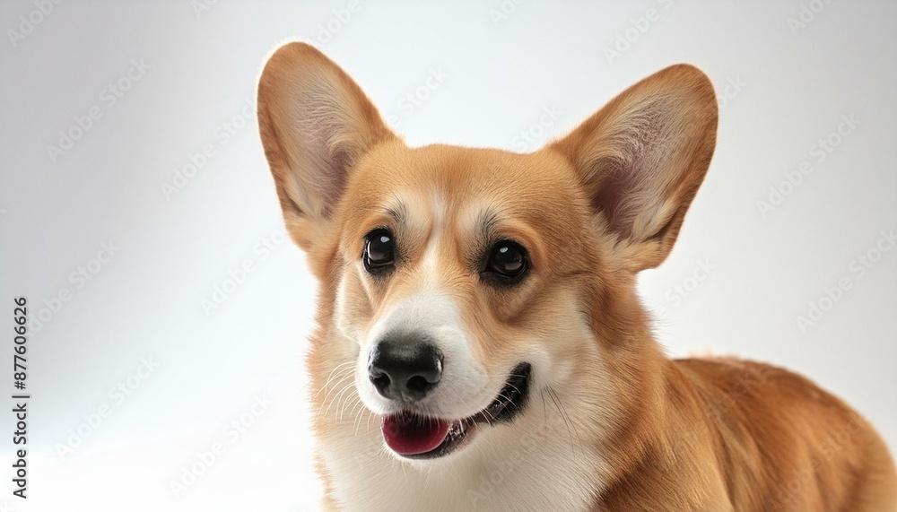 Welsh Corgi standing on a white background Welsh Corgi standing on a white background