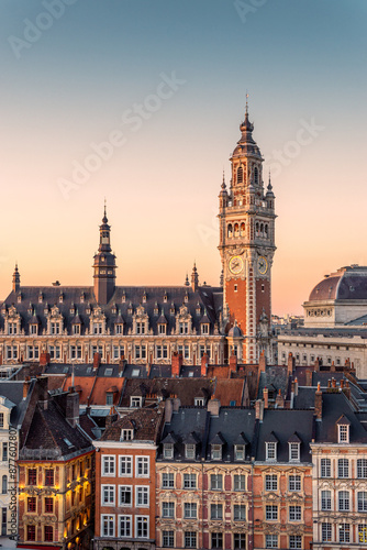 Fototapeta Naklejka Na Ścianę i Meble -  Beffroi de la Chambre de Commerce - Lille