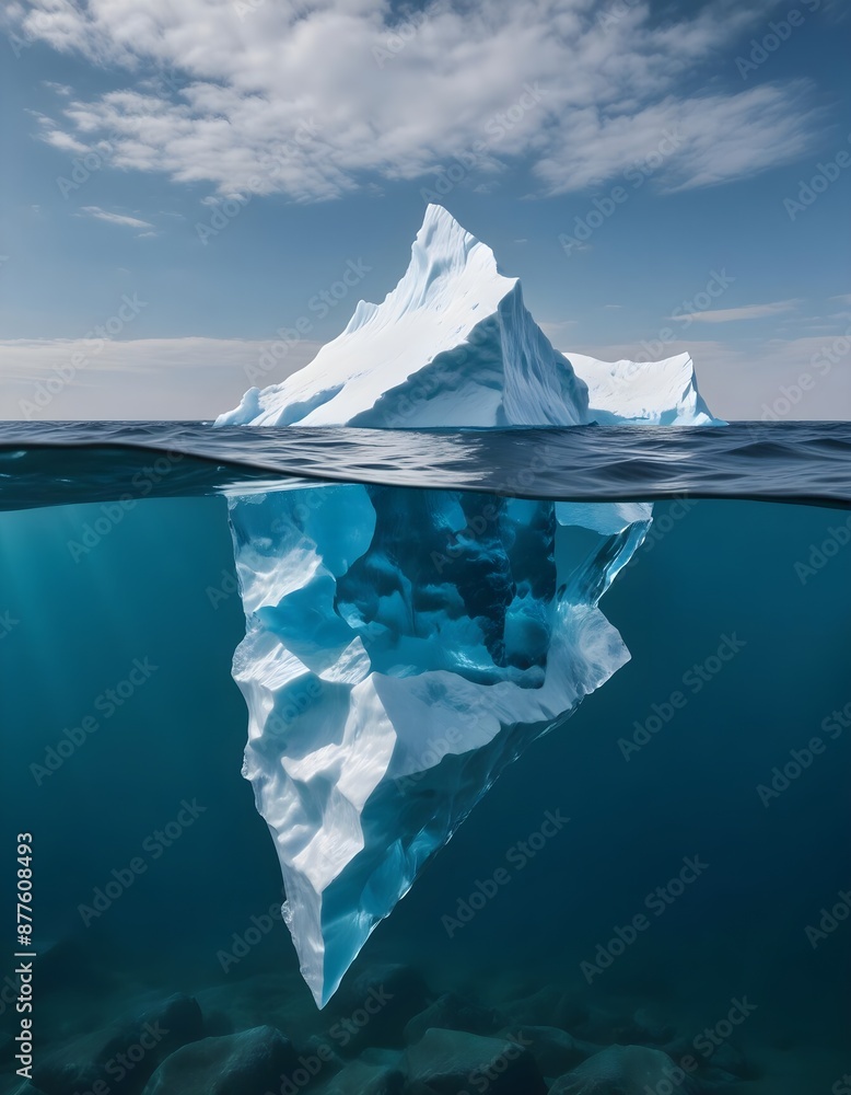 the small part of the iceberg visible on the surface of the water and the huge part visible underwater, personal development concept, commercial shoot
the small part of the iceberg visible on the surface of the water and the huge part visible underwater, personal development concept, commercial shoot