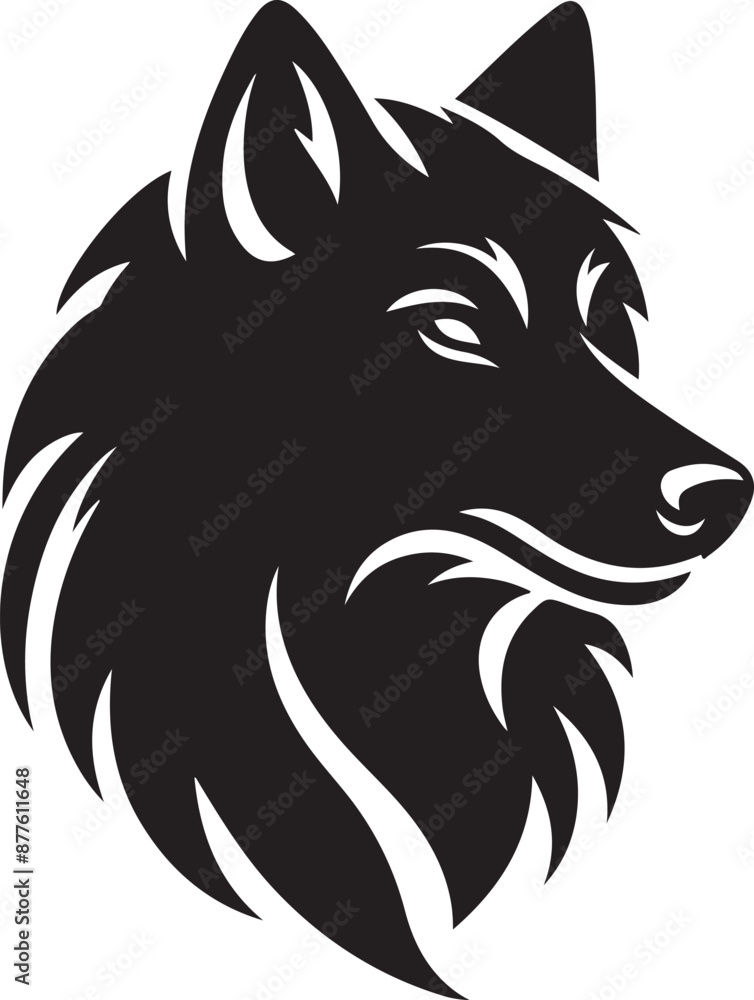 Wolf silhouette vector illustration Wolf silhouette vector illustration