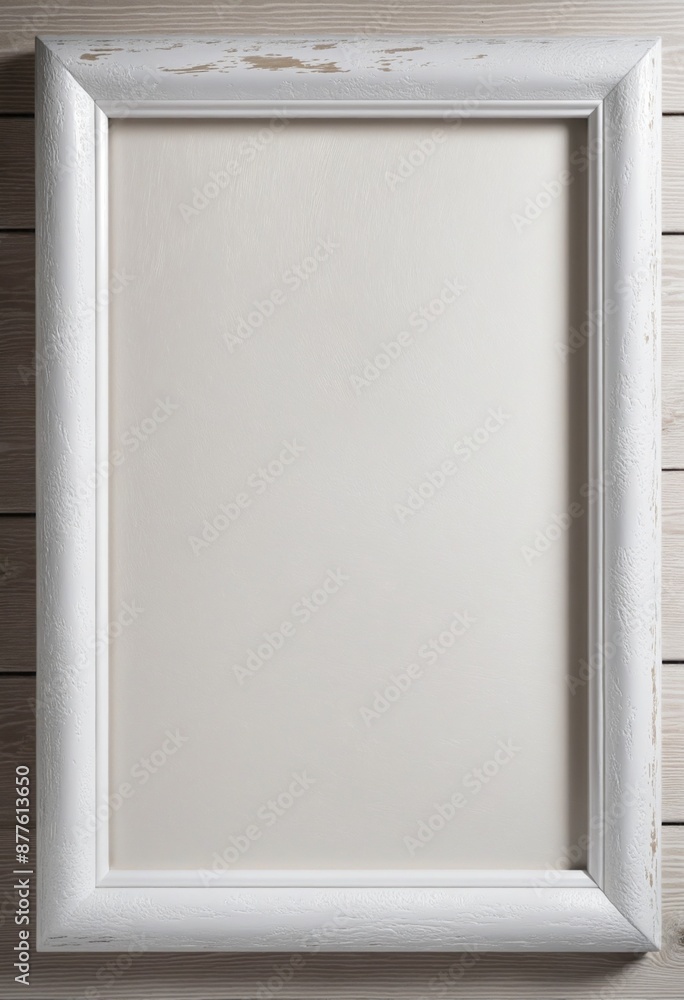 Fototapeta premium Ornate wooden frame adds artistic elegance to museum poster collection