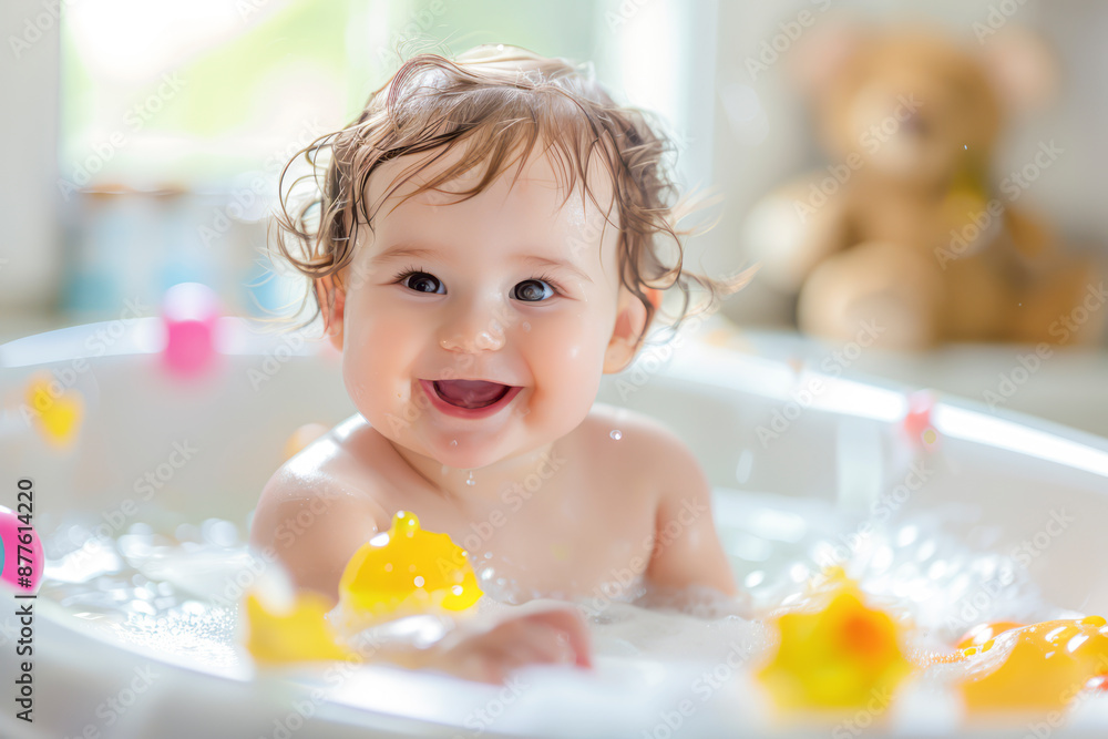 Joyful Baby Bath Time: Capturing the Laughter of a Child in the Tub Joyful Baby Bath Time: Capturing the Laughter of a Child in the Tub