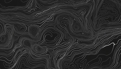 Organic geometric line drawing seamless pattern with a modern abstract topographic map design