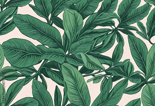 Festive Holiday Illustration Featuring Hand-Painted Christmas Flowers and Leaves