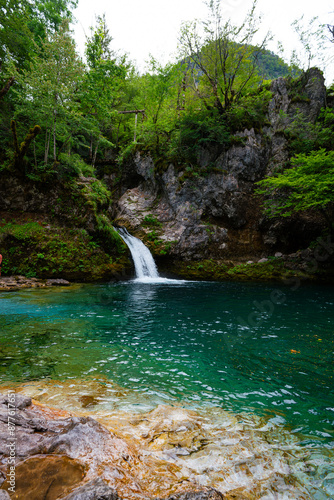 Waterfall in the forest of Albania 
