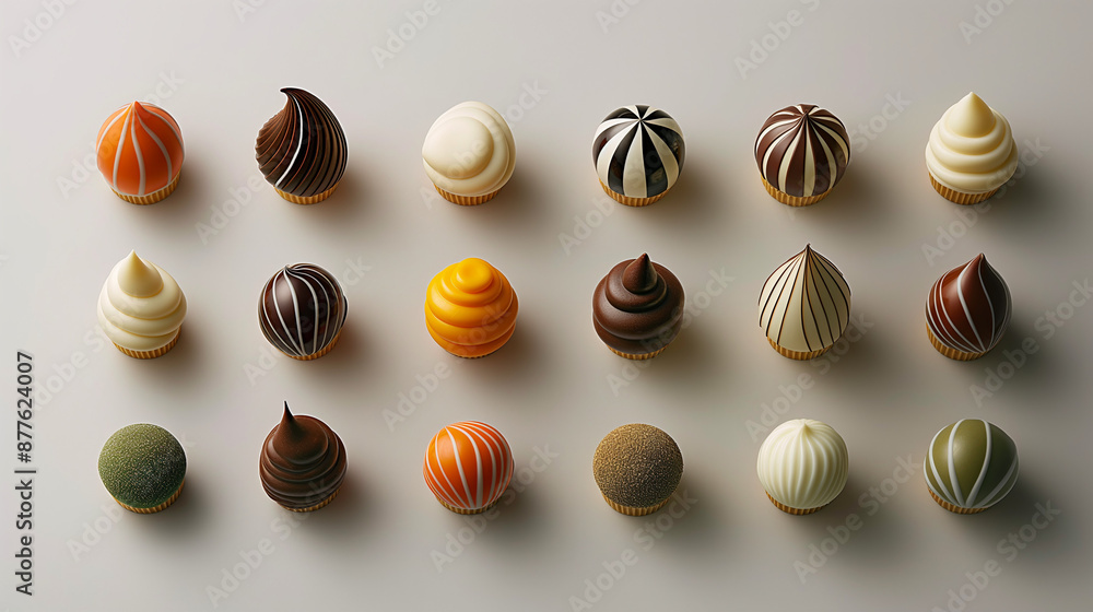 Background with candies, minimal concept Background with candies, minimal concept