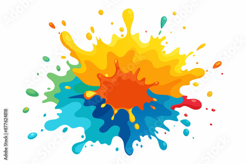 Colorful Artistic Watercolor Splash Design
