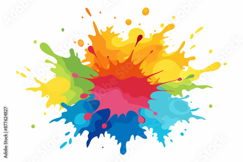 Colorful Artistic Watercolor Splash Design

