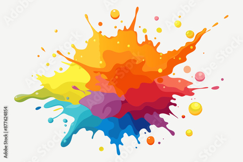 Colorful Artistic Watercolor Splash Design
