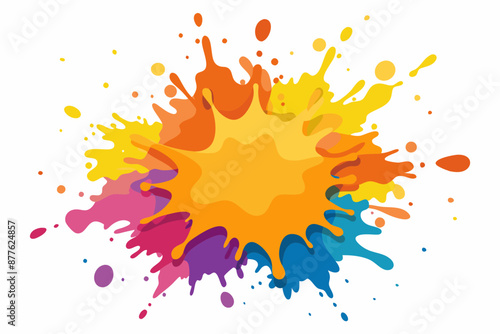Colorful Artistic Watercolor Splash Design
