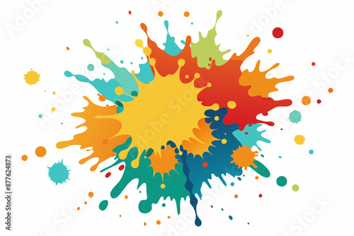 Colorful Artistic Watercolor Splash Design
