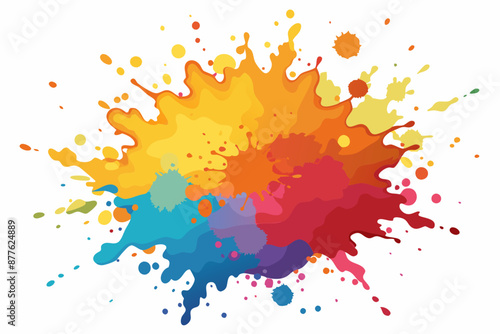 Colorful Artistic Watercolor Splash Design
