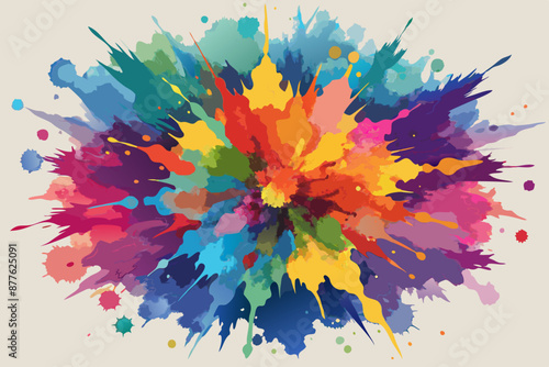 Colorful Artistic Watercolor Splash Design
