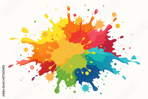 Colorful Artistic Watercolor Splash Design
