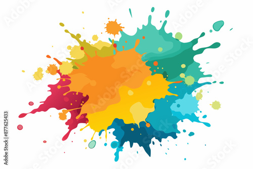 Colorful Artistic Watercolor Splash Design
