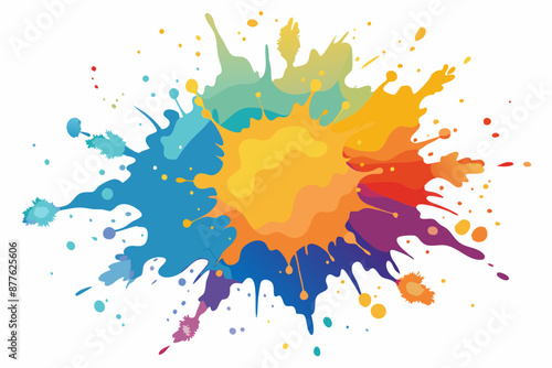 Colorful Artistic Watercolor Splash Design
