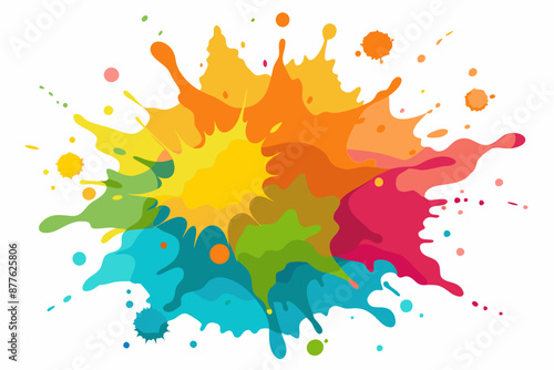 Colorful Artistic Watercolor Splash Design
