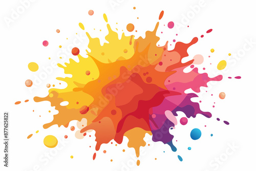 Colorful Artistic Watercolor Splash Design
