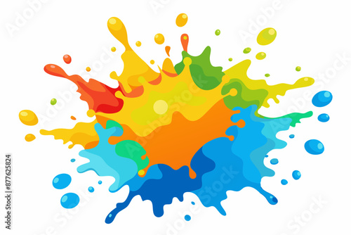 Colorful Artistic Watercolor Splash Design 