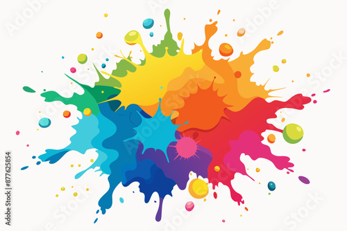 Colorful Artistic Watercolor Splash Design
