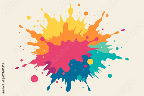 Colorful Artistic Watercolor Splash Design
