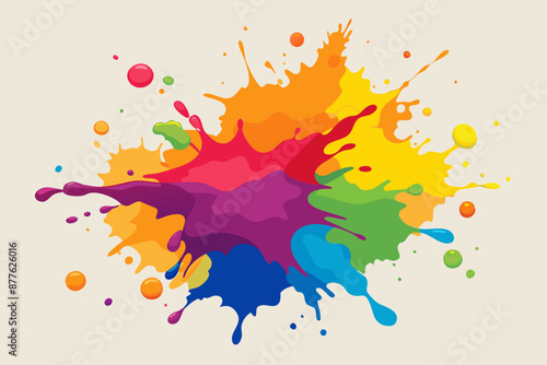 Colorful Artistic Watercolor Splash Design
