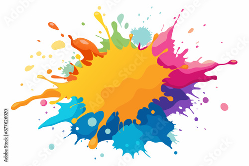 Colorful Artistic Watercolor Splash Design
