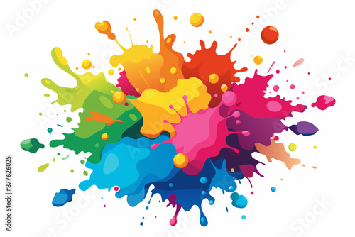 Colorful Artistic Watercolor Splash Design
