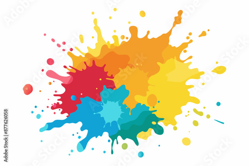 Colorful Artistic Watercolor Splash Design

