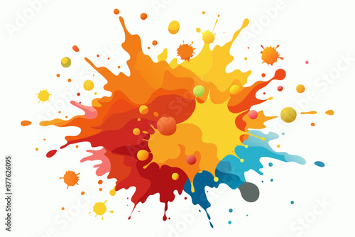 Colorful Artistic Watercolor Splash Design

