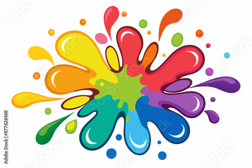 Colorful Artistic Watercolor Splash Design
