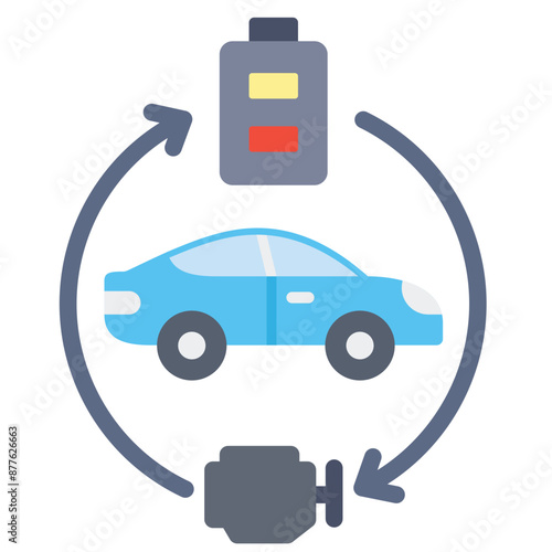 Hybrid Car Icon