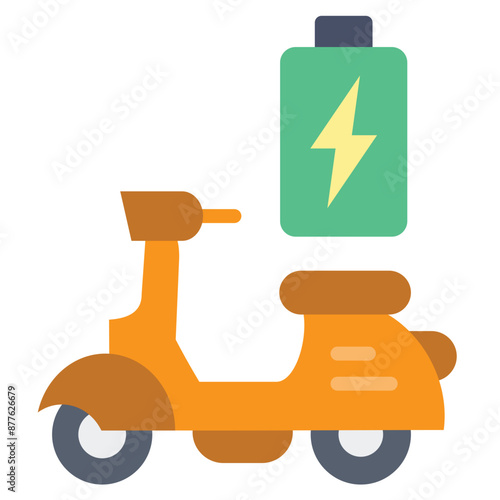 Electric Scooter Icon