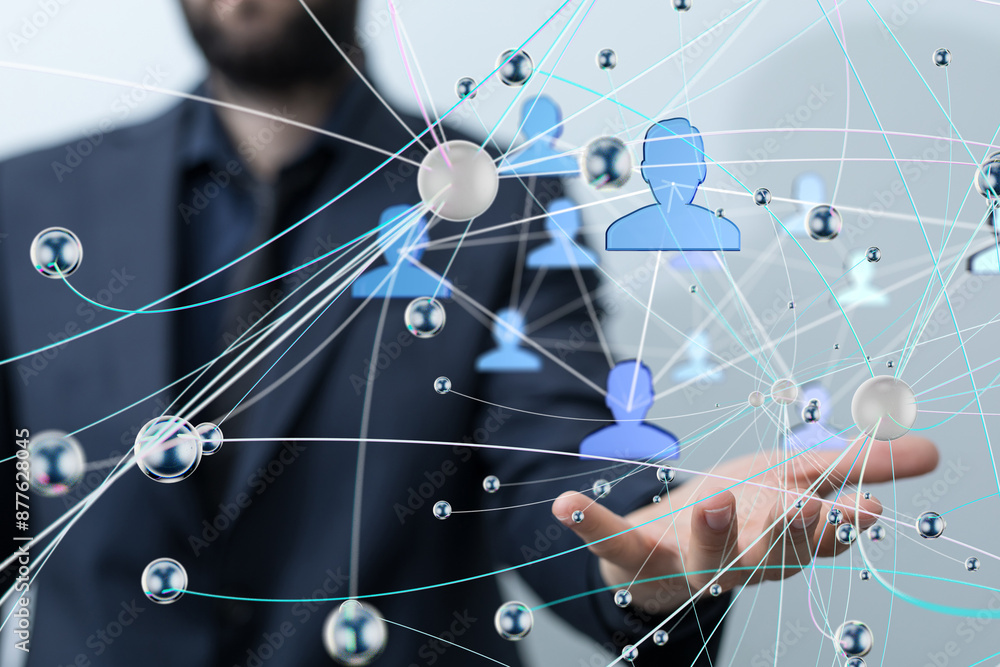 Global network. Blockchain. 3D illustration. Neural networks and artificial intelligence. Abstract Global network. Blockchain. 3D illustration. Neural networks and artificial intelligence. Abstract